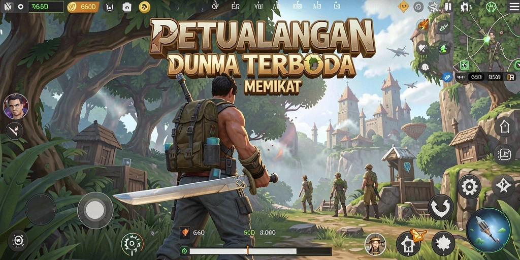 Screenshot 66D menampilkan dunia terbuka yang luas dan penuh petualangan.
