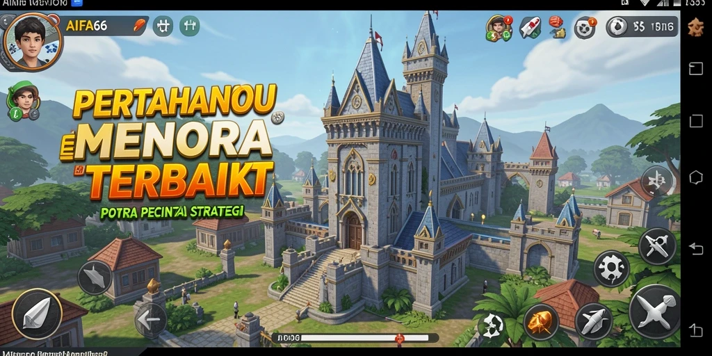 Tampilan aksi gameplay menarik di AIFA66 Tower Defense.