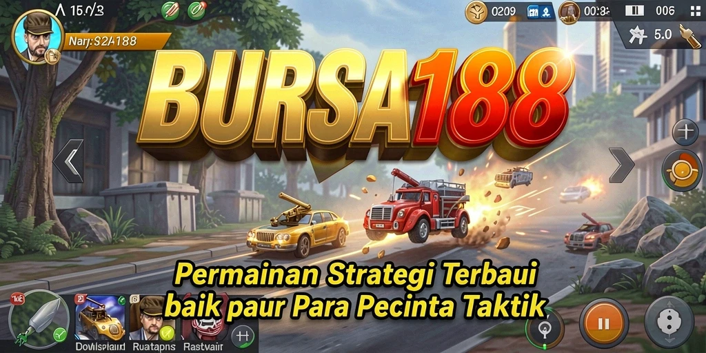 Screenshot gameplay BURSA188 yang menunjukkan pertempuran taktis yang seru.