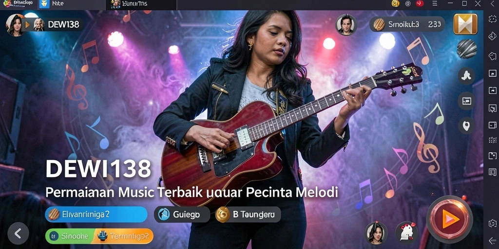 Screenshot utama DEWI138 menunjukkan pengalaman bermain musik yang interaktif.