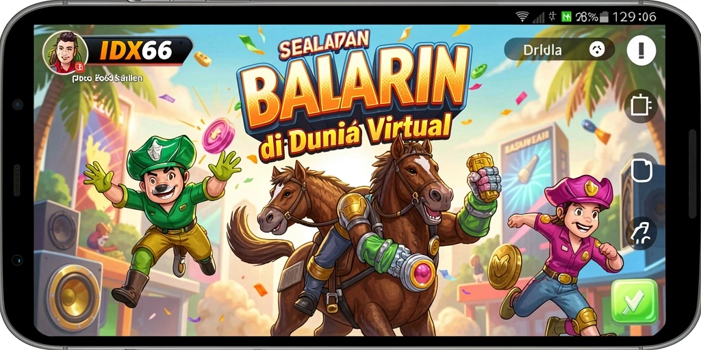 Tampilan gameplay <strong>IDX66</strong> yang menegangkan di lintasan balapan.