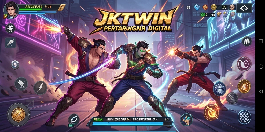 Tampilan gameplay JKTWIN yang seru dan penuh aksi.