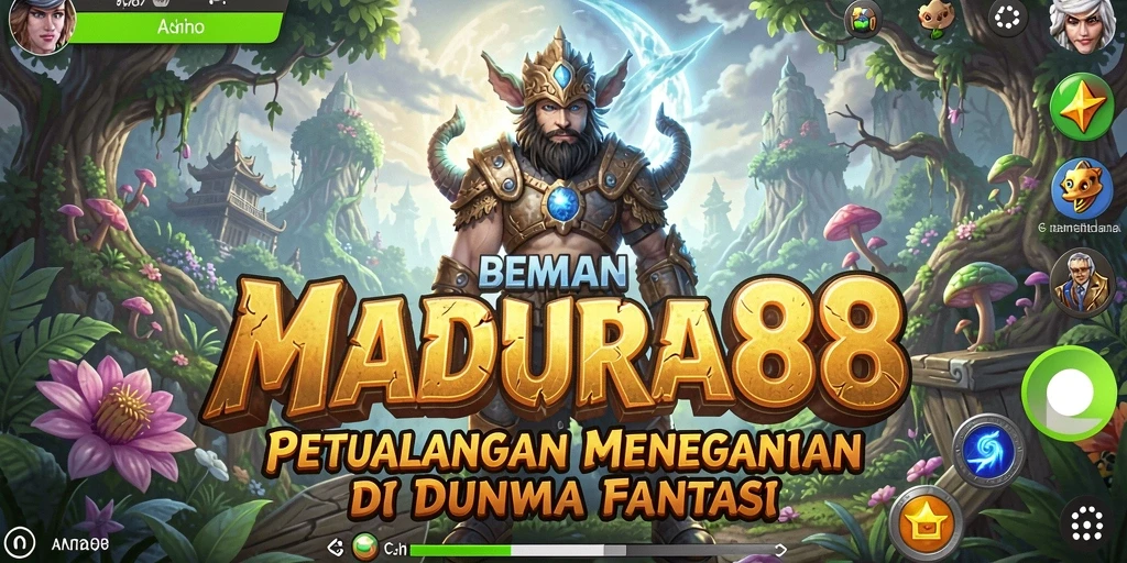 Screenshot menunjukkan aksi seru dalam gameplay MADURA88 di dunia petualangan.