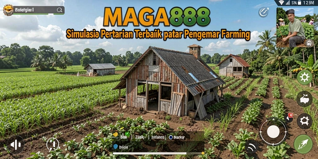 Screenshot gameplay MAGA888 yang menampilkan aktivitas bertani yang seru.