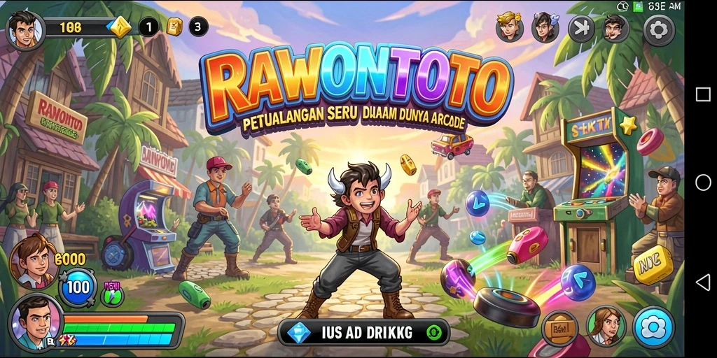 Tangkapan layar gameplay RAWONTOTO dengan tampilan penuh warna dan tantangan seru.