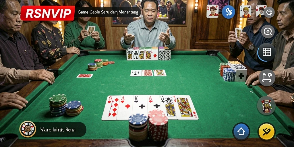 Tampilan utama permainan Gaple yang seru dan menarik.