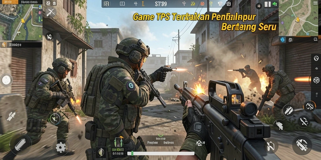 Gameplay ST789 menampilkan aksi tembak-tembakan yang seru dan dinamis.