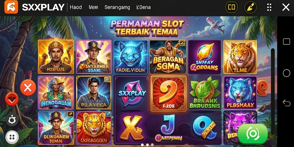 Screenshot gameplay SXXPLAY menampilkan kemenangan besar saat bermain slot.
